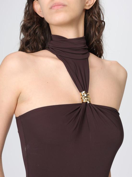 26SS 엘리자베타프랜치 민소매 티셔츠 BO01761E2 EV9 Brown - ELISABETTA FRANCHI