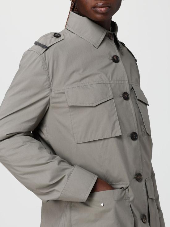 26SS 브루넬로 쿠치넬리 모닐레 테크노 코튼 경량 자켓 MR4577856 C6539 Kaki - BRUNELLO CUCINELLI