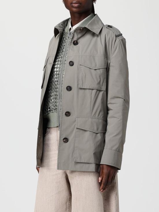 26SS 브루넬로 쿠치넬리 모닐레 테크노 코튼 경량 자켓 MR4577856 C6539 Kaki - BRUNELLO CUCINELLI