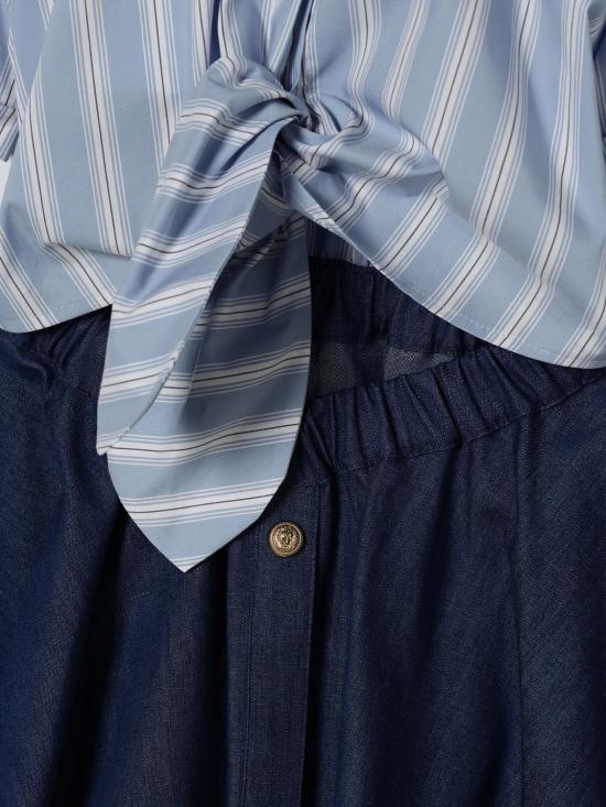 26SS [키즈] 발망 원피스 BY1C71P0588 625BC Blue - BALMAIN