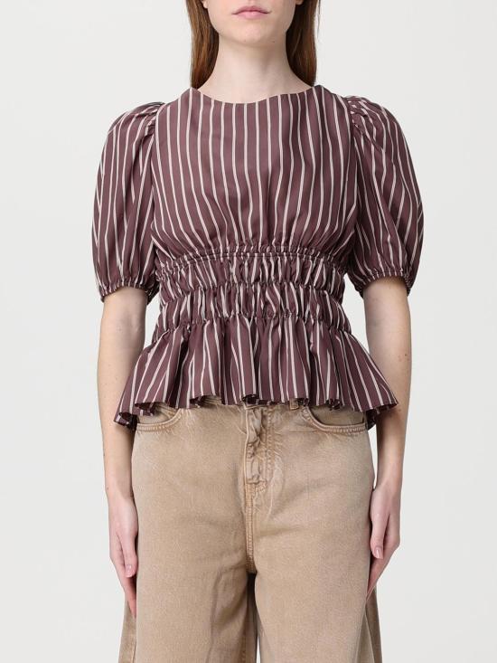 26SS 핑코 블라우스 106674A33Q LN1 Brown