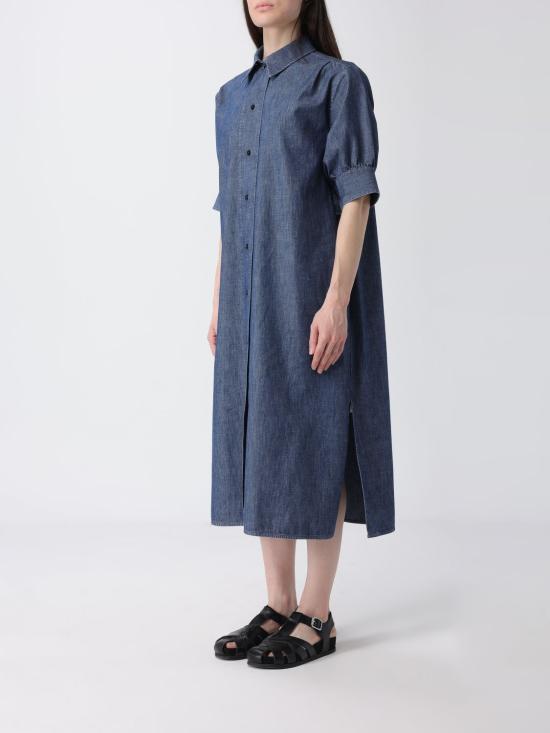 26SS 질샌더 코튼 샴브레이 셔츠 드레스 J02CT0600J45323 406 Blue - JIL SANDER