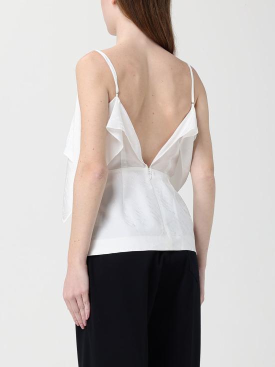 26SS MM6 메종마르지엘라 폴디드 자카드 탑 S52NC0358M35737 003J White - MM6 MAISON MARGIELA