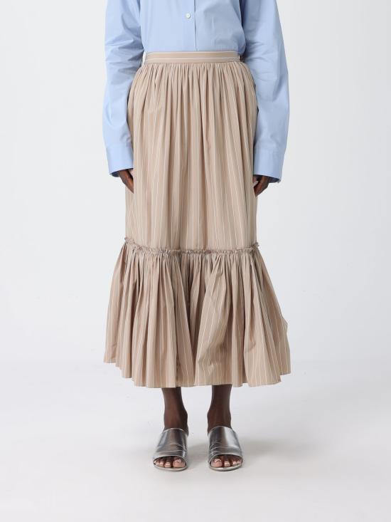 26SS 질샌더 롱 스커트 J02MA0373J45329 273 Beige