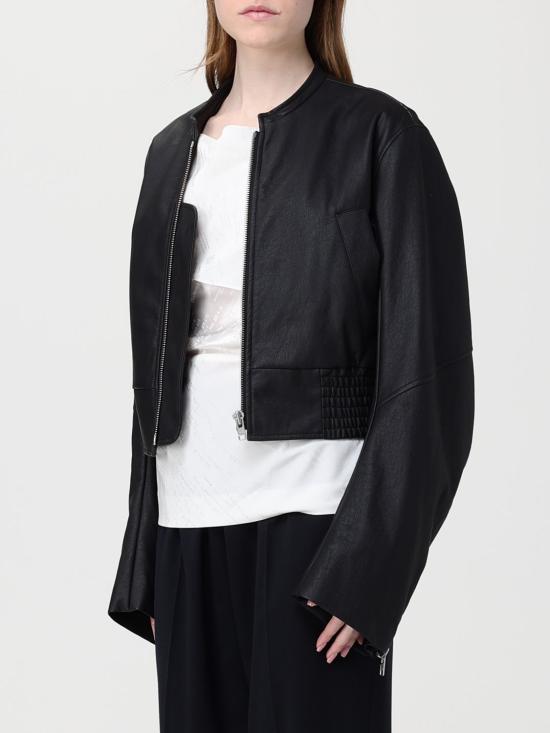 26SS MM6 메종마르지엘라 크롭드 보머 재킷 S52AM0343M35740 900 Black - MM6 MAISON MARGIELA