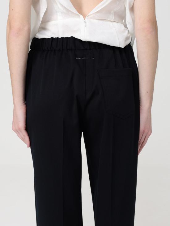 26SS MM6 메종마르지엘라 드로스트링 테일러링 울 트라우저 S52KA0512M35153 900 Black - MM6 MAISON MARGIELA