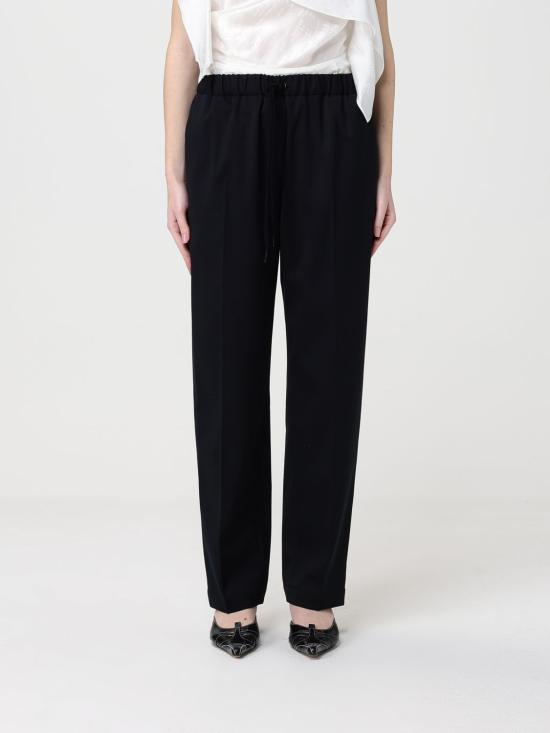 26SS MM6 메종마르지엘라 드로스트링 테일러링 울 트라우저 S52KA0512M35153 900 Black