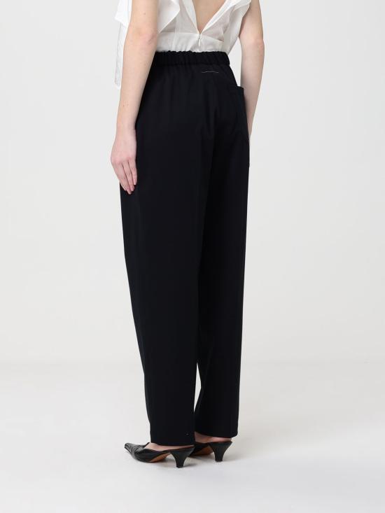 26SS MM6 메종마르지엘라 드로스트링 테일러링 울 트라우저 S52KA0512M35153 900 Black - MM6 MAISON MARGIELA