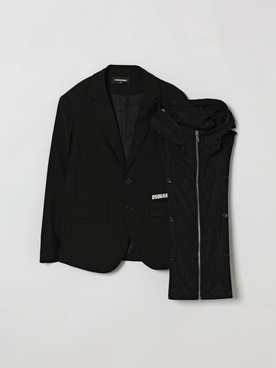 26SS [키즈] 디스퀘어드2 캐주얼 자켓 DQ3233D0AGV DQ900 Black - DSQUARED2