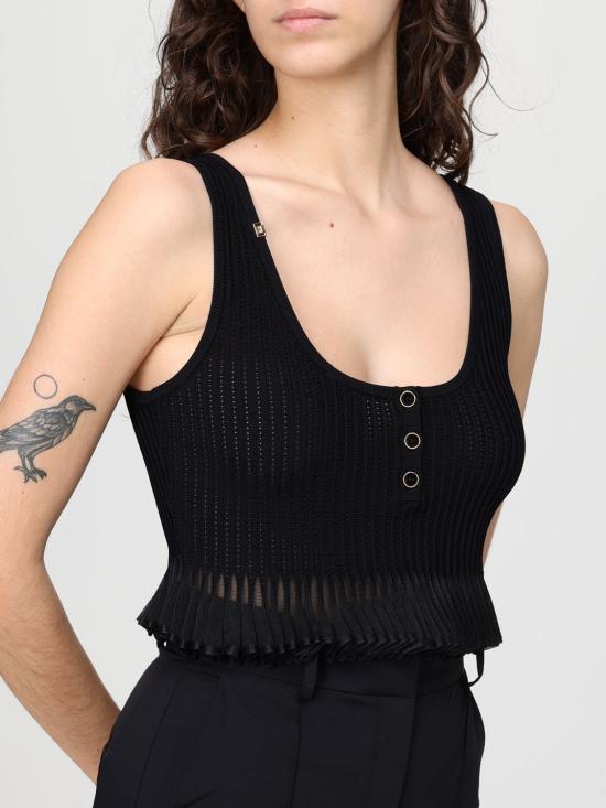 26SS 엘리자베타프랜치 민소매 티셔츠 TK74B61E2 110 Black - ELISABETTA FRANCHI