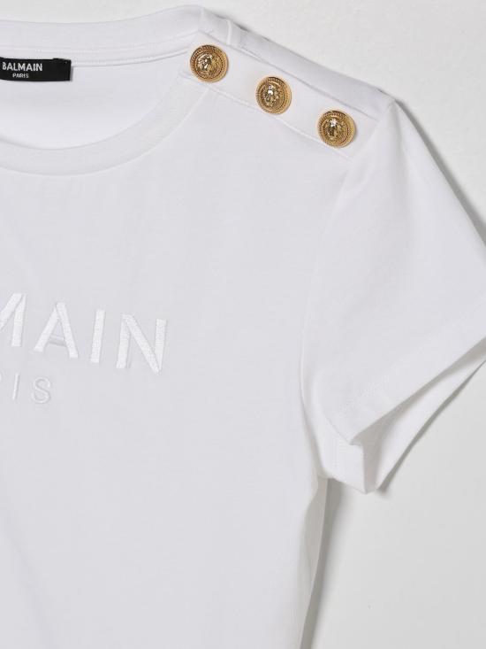 26SS [키즈] 발망 티셔츠 BY8A21Z3277 100BC White - BALMAIN