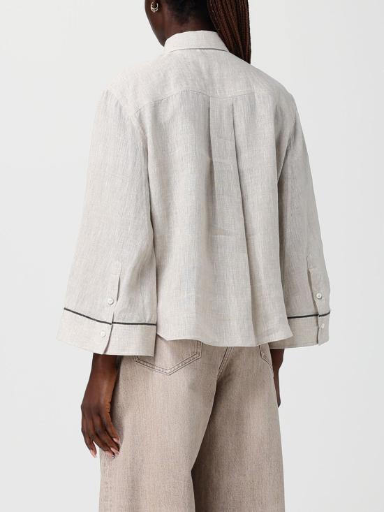 26SS 브루넬로 쿠치넬리 셔츠 MP633NI106 C200 Ecru - BRUNELLO CUCINELLI