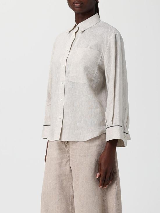 26SS 브루넬로 쿠치넬리 셔츠 MP633NI106 C200 Ecru - BRUNELLO CUCINELLI