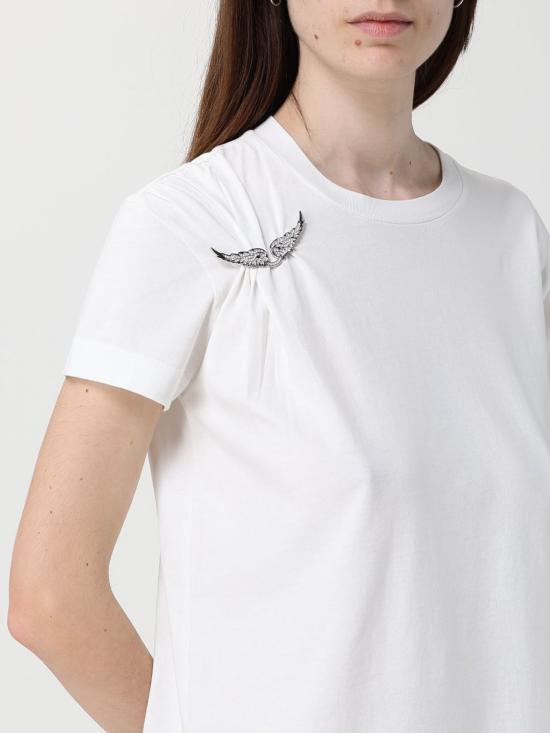 26SS 자딕앤볼테르 반팔 티셔츠 JWTS02871 103 Beige - ZADIG & VOLTAIRE