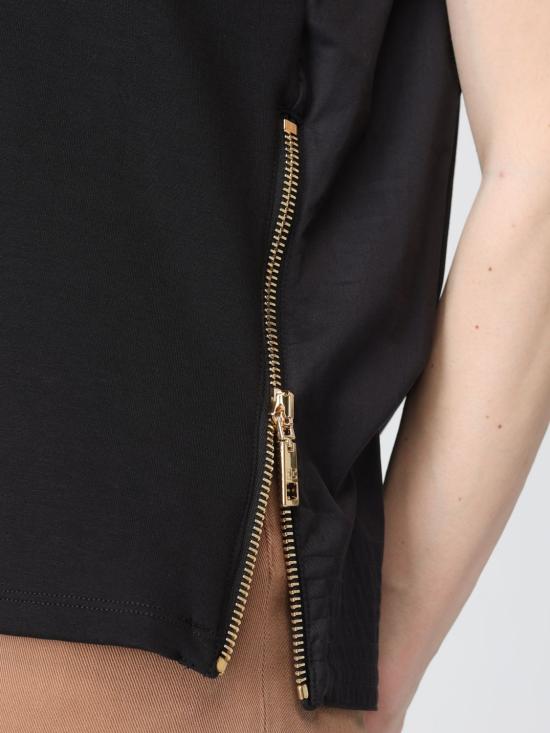 26SS 엘리자베타프랜치 반팔 티셔츠 MA75P61E2 110 Black - ELISABETTA FRANCHI