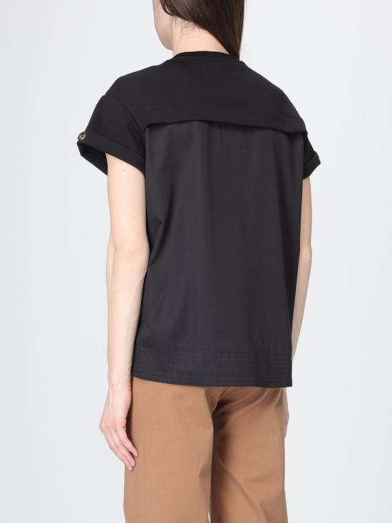 26SS 엘리자베타프랜치 반팔 티셔츠 MA75P61E2 110 Black - ELISABETTA FRANCHI