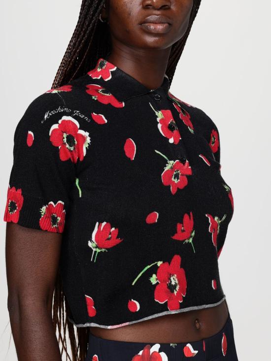 25FW 모스키노 폴로 티셔츠 0907 8200 1555 Black - MOSCHINO