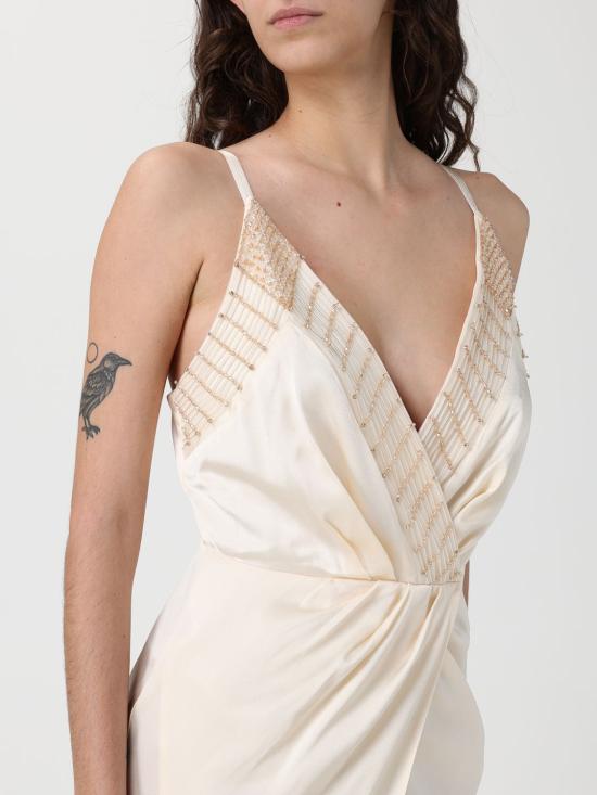 26SS 엘리자베타프랜치 롱 원피스 ABR4862E2 193 Butter - ELISABETTA FRANCHI