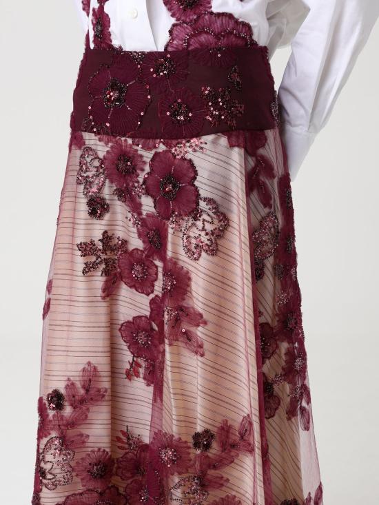 26SS 안토니오 마라스 롱 스커트 MGOM271 BX700 Burgundy - ANTONIO MARRAS