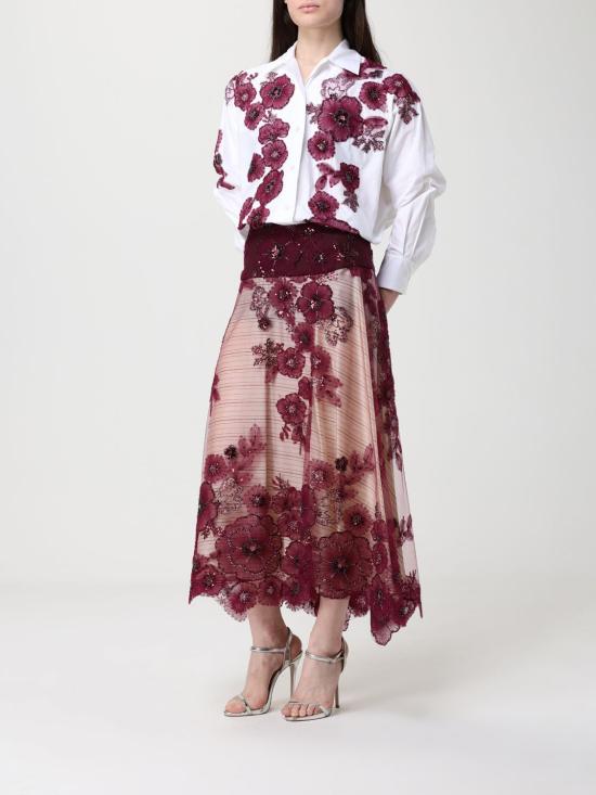 26SS 안토니오 마라스 롱 스커트 MGOM271 BX700 Burgundy - ANTONIO MARRAS