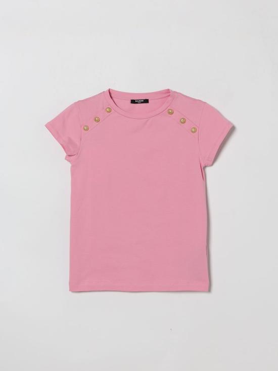 26SS [키즈] 발망 티셔츠 BY8A41Z3277 552OR Pink
