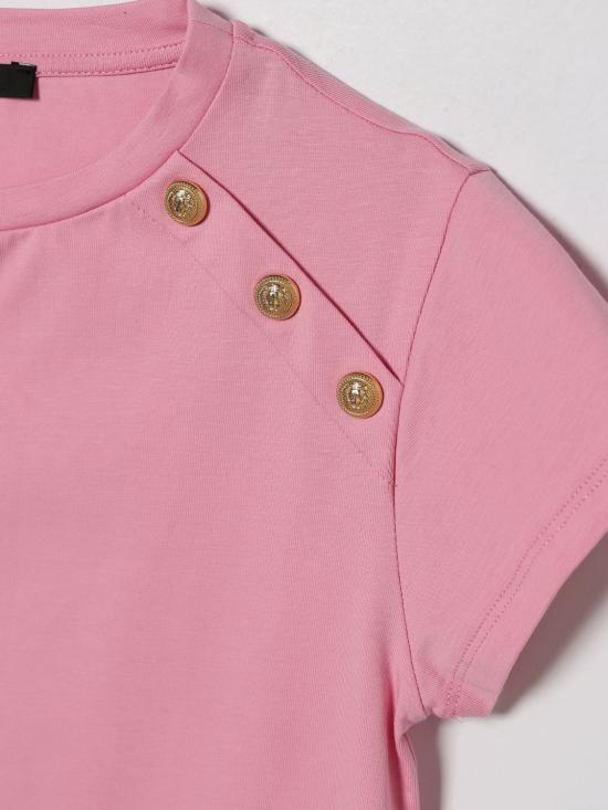 26SS [키즈] 발망 티셔츠 BY8A41Z3277 552OR Pink - BALMAIN