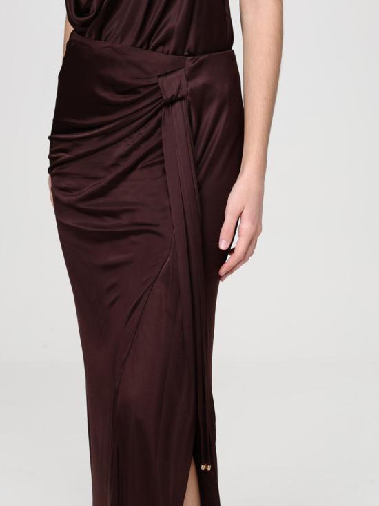 26SS 엘리자베타프랜치 롱 스커트 GO16661E2 644 Brown - ELISABETTA FRANCHI