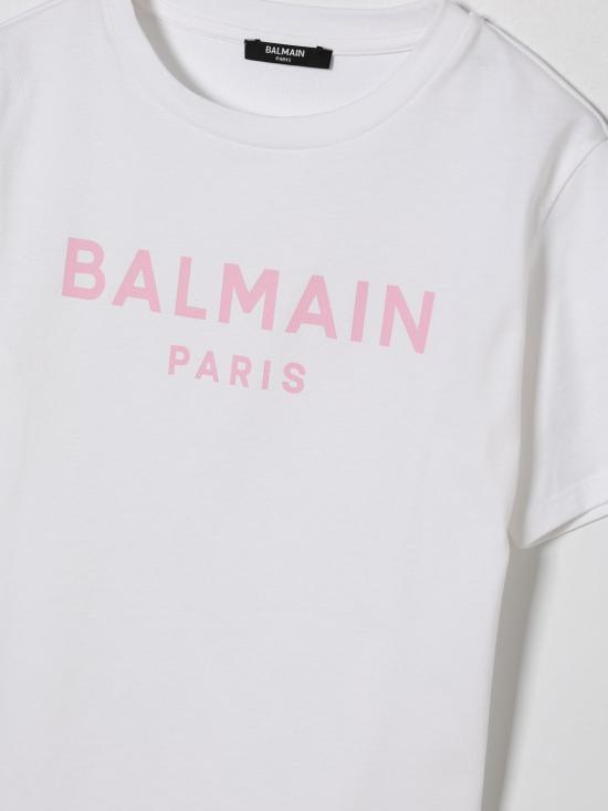 26SS [키즈] 발망 티셔츠 BY8C71Z3672 100RS White - BALMAIN