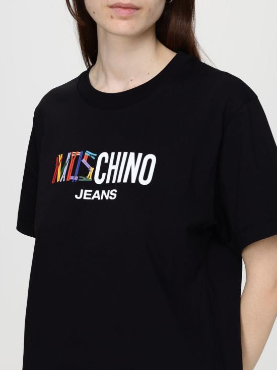 25FW 모스키노 반팔 티셔츠 0709 8236 3555 Black - MOSCHINO