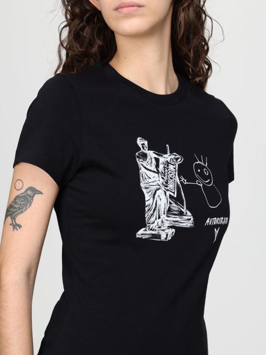 25FW 모스키노 반팔 티셔츠 0717 8236 6555 Black - MOSCHINO