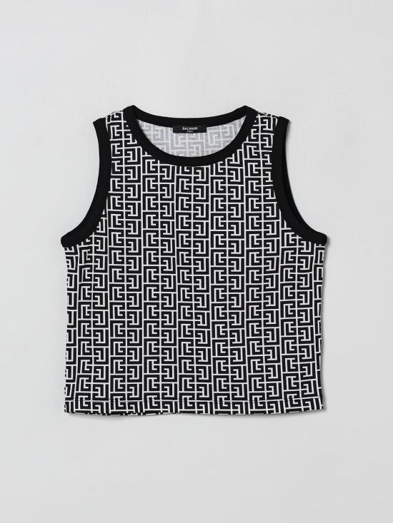 26SS [키즈] 발망 티셔츠 BY8B02Z3686 100NE White