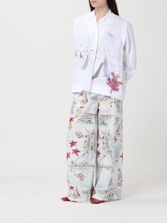 26SS 안토니오 마라스 팔라초 팬츠 MPNL378 BI7AZ White - ANTONIO MARRAS