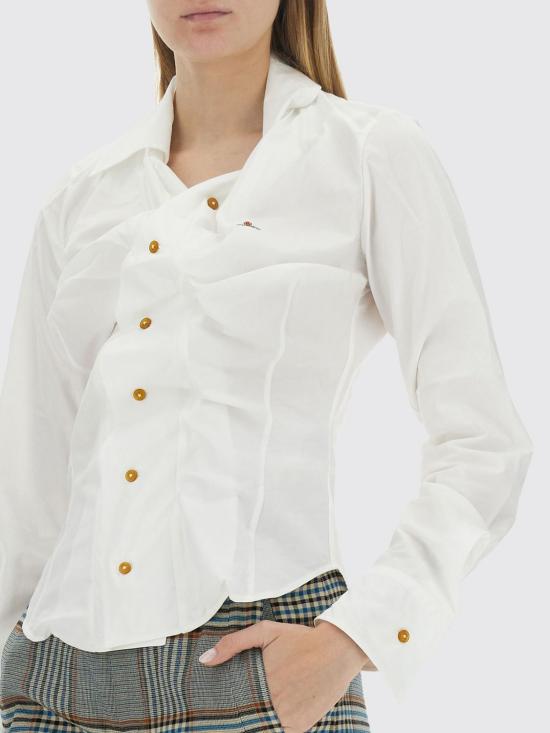 26SS 비비안웨스트우드 드렁큰 셔츠 1501000CW009Q A401 White - VIVIENNE WESTWOOD