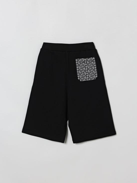 26SS [키즈] 발망 쇼츠/버뮤다 BY6P39Z3183 930 Black - BALMAIN