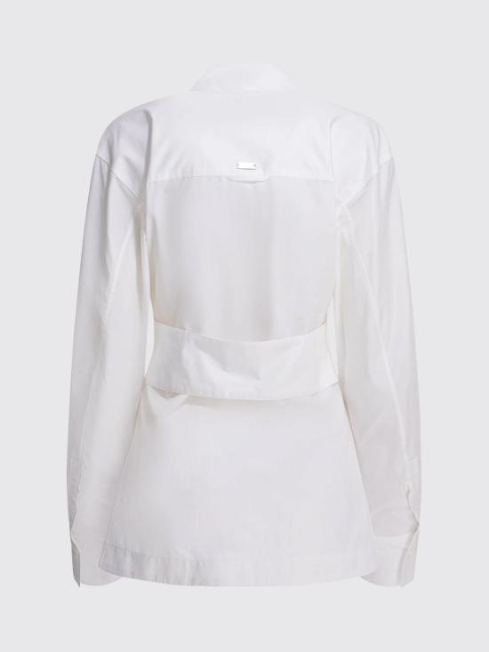26SS 아미 코튼 샤프 칼라 피티드 셔츠 FSH807CO0063 100 White - AMI