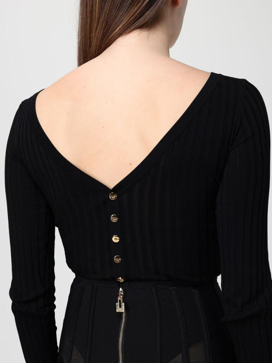 26SS 엘리자베타프랜치 긴팔 티셔츠 BK84S62E2 110 Black - ELISABETTA FRANCHI