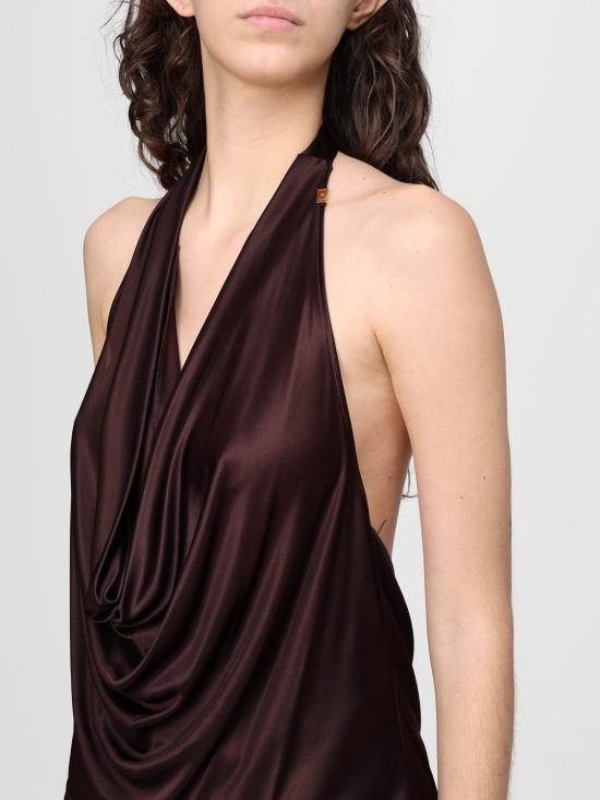 26SS 엘리자베타프랜치 블라우스 CN00861E2 644 Brown - ELISABETTA FRANCHI