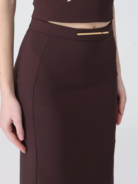 26SS 엘리자베타프랜치 미디 스커트 GO16861E2 644 Brown - ELISABETTA FRANCHI