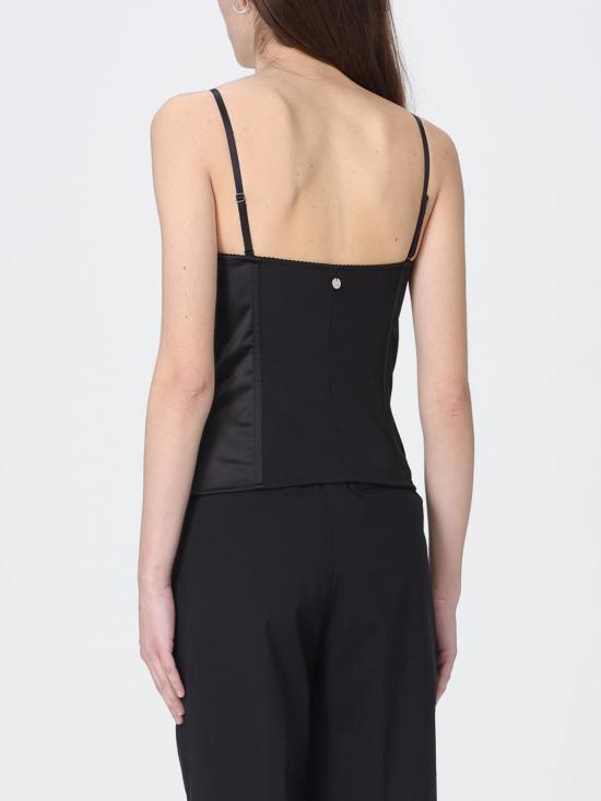 26SS 리우조 민소매 티셔츠 PA6051T4066 22222 Black - LIU JO