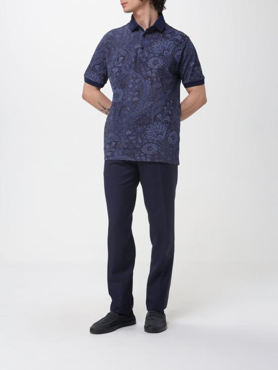 26SS 에트로 폴로 티셔츠 MRMD0004AKF81 X0885 Blue - ETRO