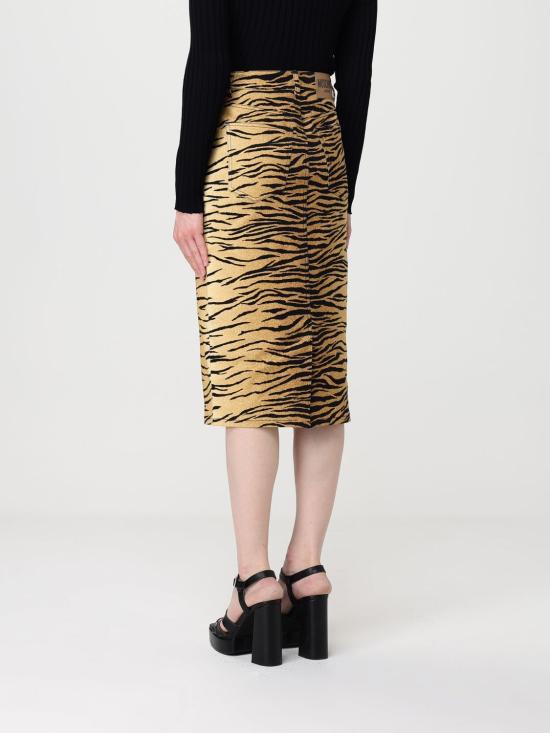 25FW 모스키노 미디 스커트 0107 8239 1087 Brown - MOSCHINO