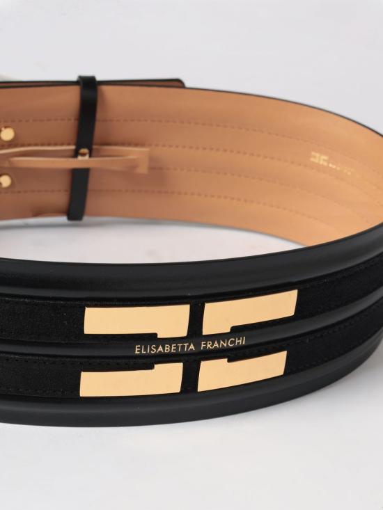 26SS 엘리자베타프랜치 레귤러 벨트 CT02S61E2 110 Black - ELISABETTA FRANCHI