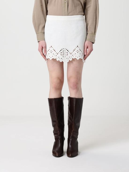 26SS 이자벨마랑에뚜왈 숏 스커트 JU0466FAD1J04E 20WH White