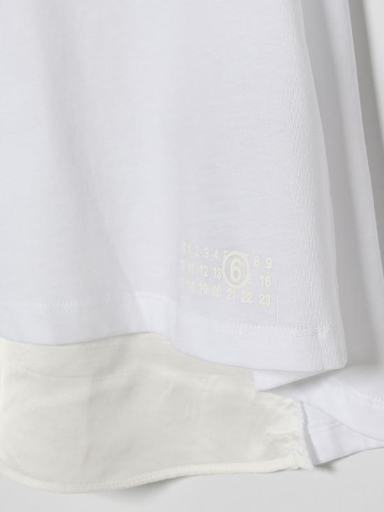 26SS [키즈] MM6 메종마르지엘라 티셔츠 M61019MM07I M6C45 White - MM6 MAISON MARGIELA