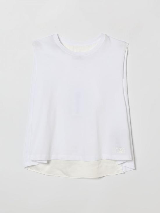 26SS [키즈] MM6 메종마르지엘라 티셔츠 M61019MM07I M6C45 White