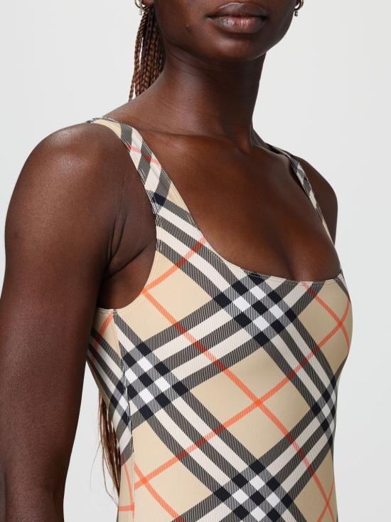 26SS 버버리 체크 원피스 수영복 8120073 Sand - BURBERRY