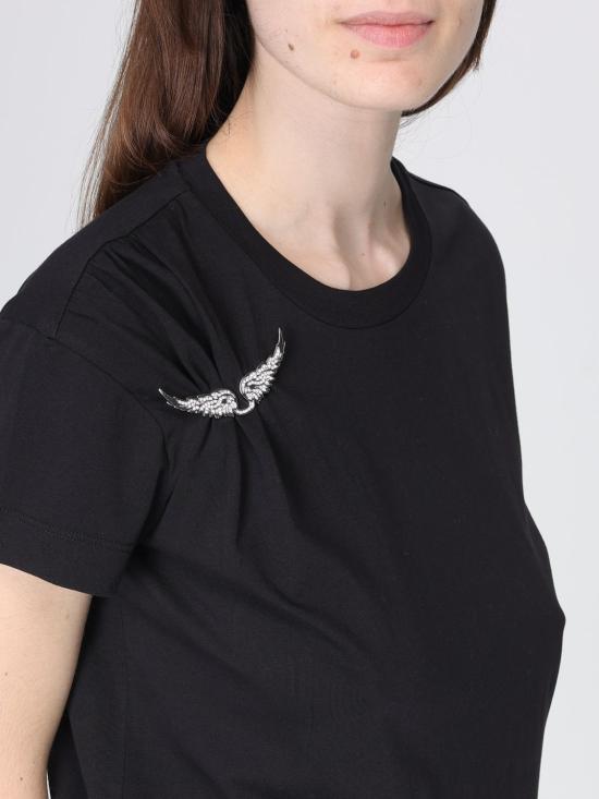 26SS 자딕앤볼테르 반팔 티셔츠 JWTS02871 011 Black - ZADIG & VOLTAIRE