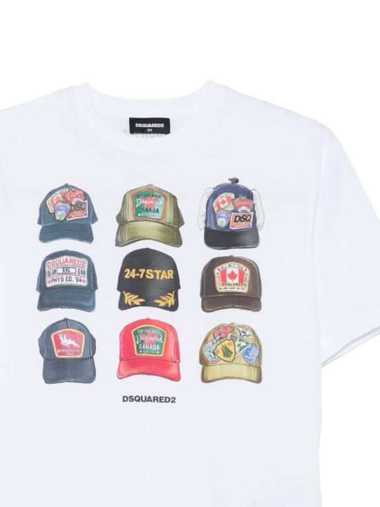 26SS [키즈] 디스퀘어드2 티셔츠 DQ3386D0AG7 DQ100 White - DSQUARED2