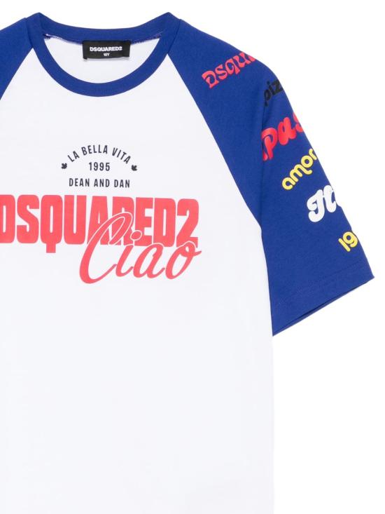 26SS [키즈] 디스퀘어드2 티셔츠 DQ3351D00XM DQ879 White - DSQUARED2