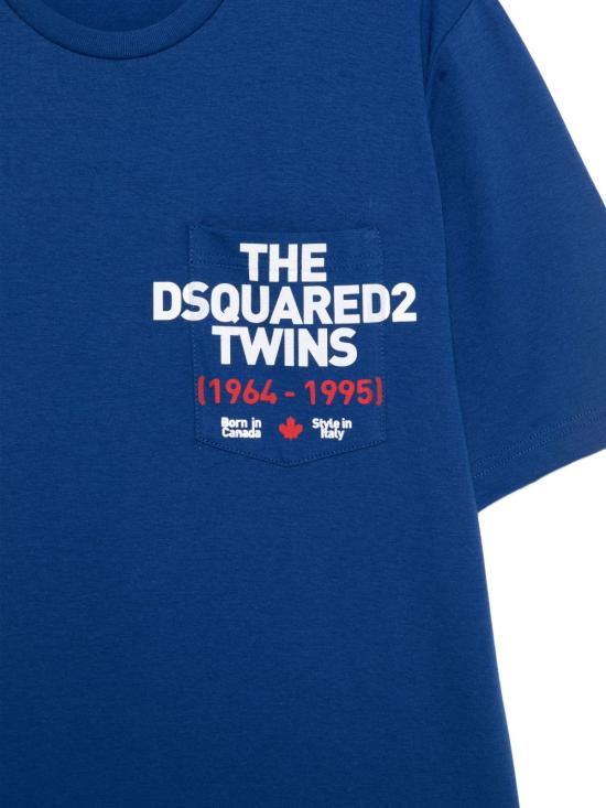 26SS [키즈] 디스퀘어드2 티셔츠 DQ3166D004G DQ865 Blue - DSQUARED2